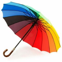   Szivárványos 16 színű esernyő 103 cm átmérő - automata