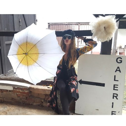 Margaréta - UV szűrős - automata hosszúnyelű esernyő / napernyő - von Lilienfeld