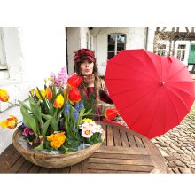 Piros szív - UV szűrős - hosszúnyelű esernyő / napernyő - von Lilienfeld