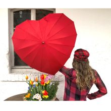 Piros szív - UV szűrős - hosszúnyelű esernyő / napernyő - von Lilienfeld