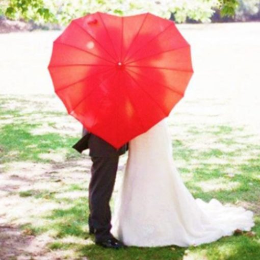 Piros szív - UV szűrős - hosszúnyelű esernyő / napernyő - von Lilienfeld