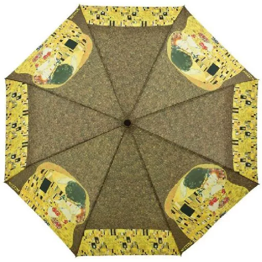 Klimt: A csók - UV szűrős - automata hosszúnyelű esernyő / napernyő - von Lilienfeld