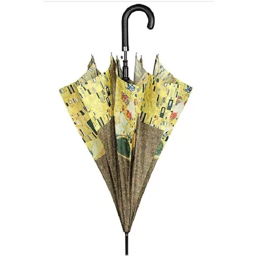 Klimt: A csók - UV szűrős - automata hosszúnyelű esernyő / napernyő - von Lilienfeld