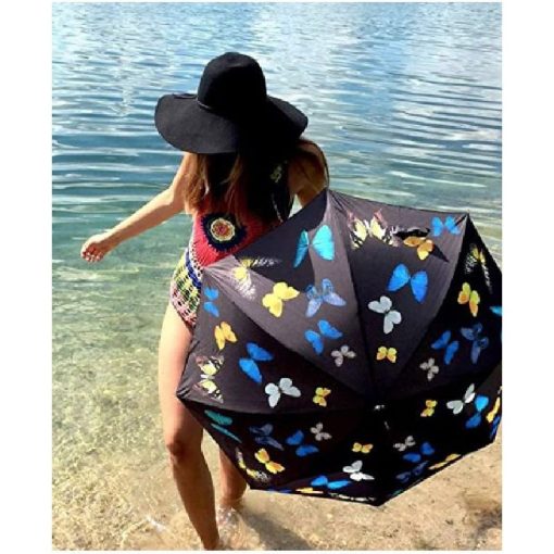 Pillangók - UV szűrős - automata összecsukható esernyő / napernyő - von Lilienfeld