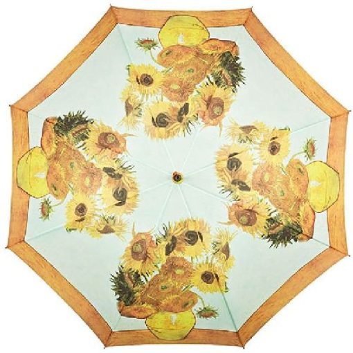 Van Gogh: Váza tizenkét napraforgóval - UV szűrős - automata hosszúnyelű esernyő / napernyő - von Lilienfeld
