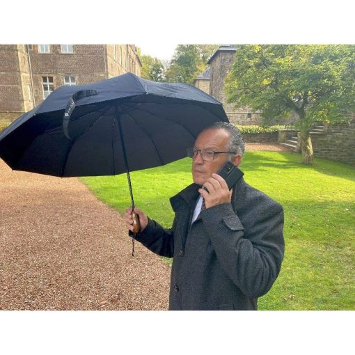 Clark  - UV szűrős - fekete, viharálló, teflon bevonatú, automata összecsukható esernyő / napernyő - von Lilienfeld