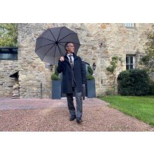 Clark  - UV szűrős - szürke, viharálló, teflon bevonatú, automata összecsukható esernyő / napernyő - von Lilienfeld
