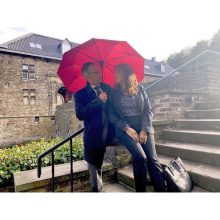 Clark  - UV szűrős - bordó, viharálló, teflon bevonatú, automata összecsukható esernyő / napernyő - von Lilienfeld