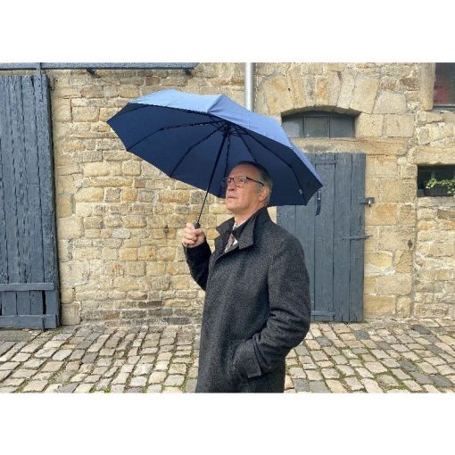 Clark  - UV szűrős - sötétkék, viharálló, teflon bevonatú, automata összecsukható esernyő / napernyő - von Lilienfeld