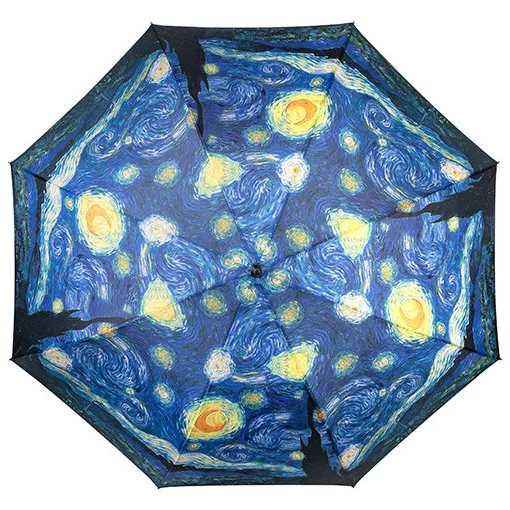 Van Gogh: Csillagos éj - UV szűrős - automata hosszúnyelű esernyő / napernyő - von Lilienfeld