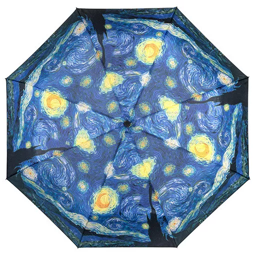 Van Gogh: Csillagos éj - UV szűrős - automata összecsukható esernyő / napernyő - von Lilienfeld