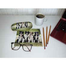 Border Collie - Szemüvegtok tisztítókendővel - von Lilienfeld