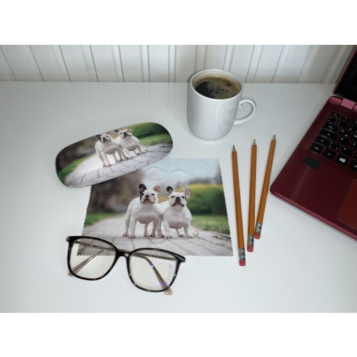 Francia bulldogok - Szemüvegtok tisztítókendővel - von Lilienfeld