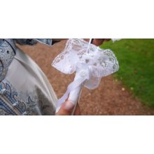 Esküvői ernyő - fehér csipke- Desirée - von Lilienfeld