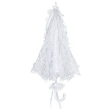 Esküvői ernyő - fehér csipke- Desirée - von Lilienfeld