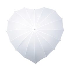   Fehér szív - UV szűrős - hosszúnyelű esernyő / napernyő - von Lilienfeld