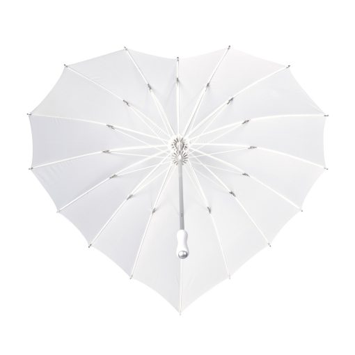 Fehér szív - UV szűrős - hosszúnyelű esernyő / napernyő - von Lilienfeld