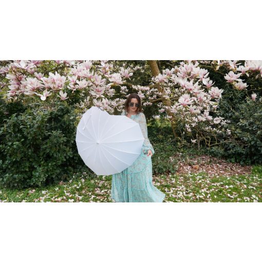 Fehér szív - UV szűrős - hosszúnyelű esernyő / napernyő - von Lilienfeld