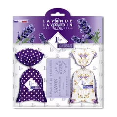  Levendulával töltött Bicolore Violet zsák 2db, 18g+levendulaszappan 100g