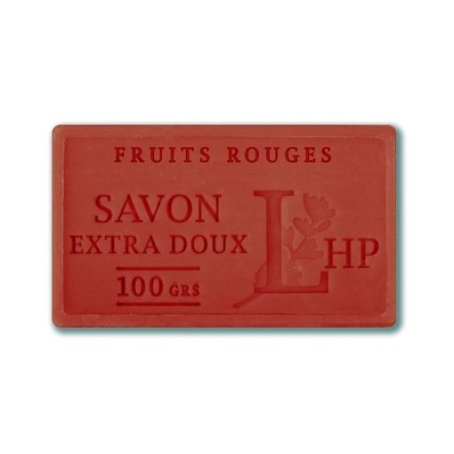 Lavanderaie de Haute Provence Marseille szappan, növényi olajjal, 100g, parabén-tartósítószer-szulfát mentes, hidratáló, celofánban, Fruits Rouges(erdei gyüm.)