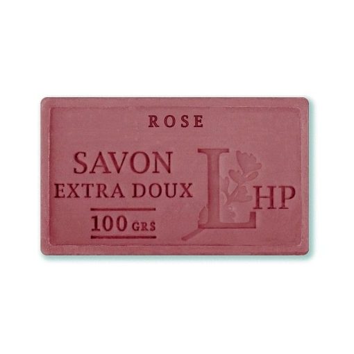 Lavanderaie de Haute Provence Marseille szappan, növényi olajjal, 100g, parabén-tartósítószer-szulfát mentes, hidratáló, celofánban, Rose(rózsa)