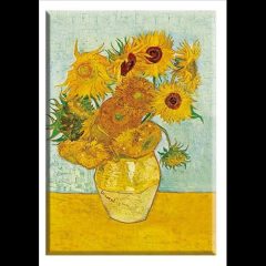 Fridolin Hűtőmágnes 8x5,4x0,3cm, Van Gogh:Napraforgók