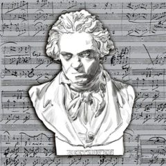Beethoven papírszalvéta 33x33cm, 20db-os