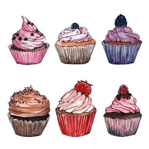 Cupcakes papírszalvéta 33x33cm, 20db-os