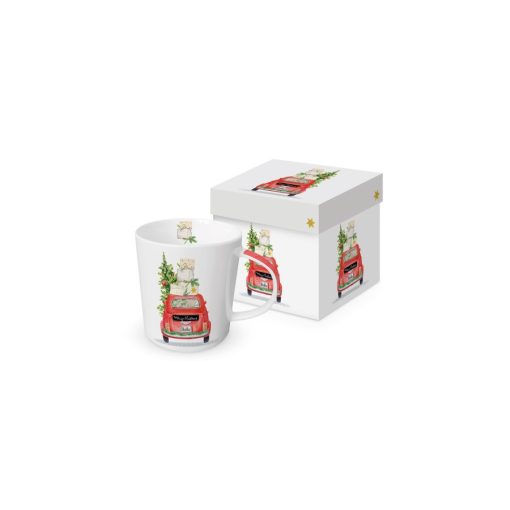 Porcelánbögre 0,4l, dobozban, Christmas Taxi – PPD