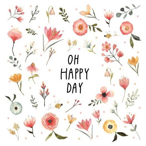 Oh Happy Day papírszalvéta 33x33cm, 20db-os