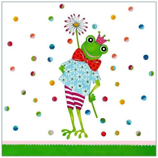 Happy Frog papírszalvéta 33x33cm, 20db-os