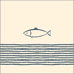 Pure Fish of white papírszalvéta 33x33cm, 20db-os