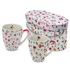 Porcelánbögre 0,35l dobozban,2db-os, Oh Happy Day