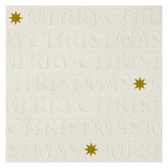   Christmas letters off white papírszalvéta 33x33cm, 20 db-os