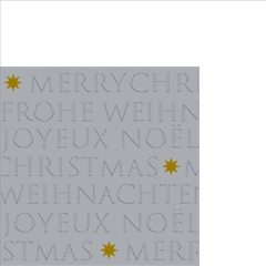   PPD Christmas embossed silver dombornyomott papírszalvéta 25x25cm, 20db-os