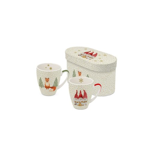 Porcelánbögre 0,35l dobozban,2db-os, Snowflakes – PPD