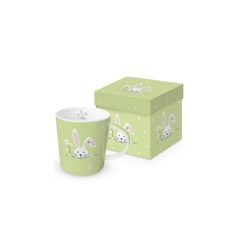 Porcelánbögre 0,4l dobozban, Hello Easter green – PPD