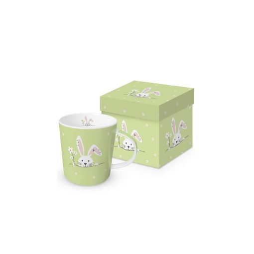 Porcelánbögre 0,4l dobozban, Hello Easter green – PPD