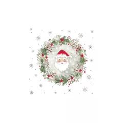 Wreath & Santa papírszalvéta 33x33cm, 20db-os – PPD