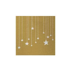   Stars on Canvas gold dombornyomott papírszalvéta 33x33cm, 15db-os – PPD