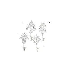 Fehér öntöttvas fogas, 17cm, Ivy – Boltze