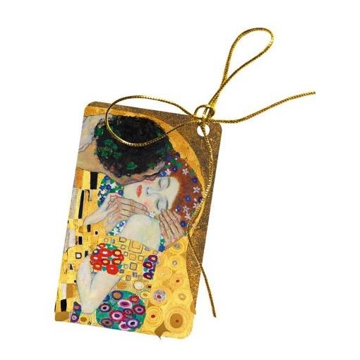Ajándékkísérő kártya, papír, 10db-os, Klimt: The Kiss