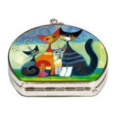   Zsebtükör nagyítós, textilbevonatú 7x7,5x2,5cm, Rosina Wachtmeister: Moment di Felicitá