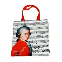Textil bevásárlótáska 38x40cm, polyester, Mozart