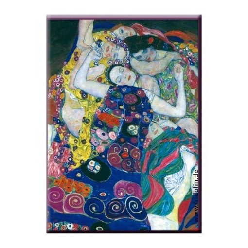 Hűtőmágnes 8x5,4x0,3cm, Klimt: Szüzek