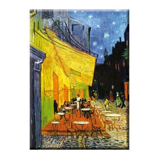 Hűtőmágnes 8x5,4x0,3cm, Van Gogh: Kávéház éjjel