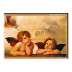 Hűtőmágnes 8x5,4x0,3cm, Raffaello: Two Angel