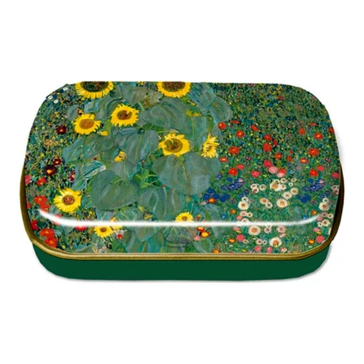 Fémdoboz 6,3x1,8x5,2cm, Klimt: Kert napraforgókkal – Fridolin
