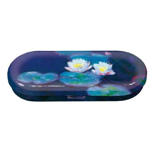 Szemüvegtok fémdoboz, 16x2,8x6,6cm, Monet: Water Lilies