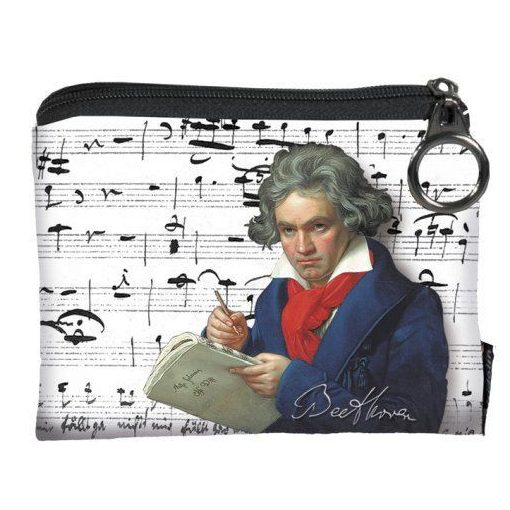 Mini pénztárca, polyester, 12x1,5x10cm, Beethoven